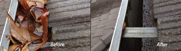 Gutters Before After Clean